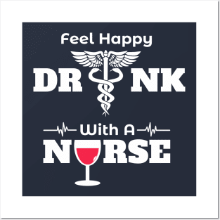 Feel happy drink with a nurse Posters and Art